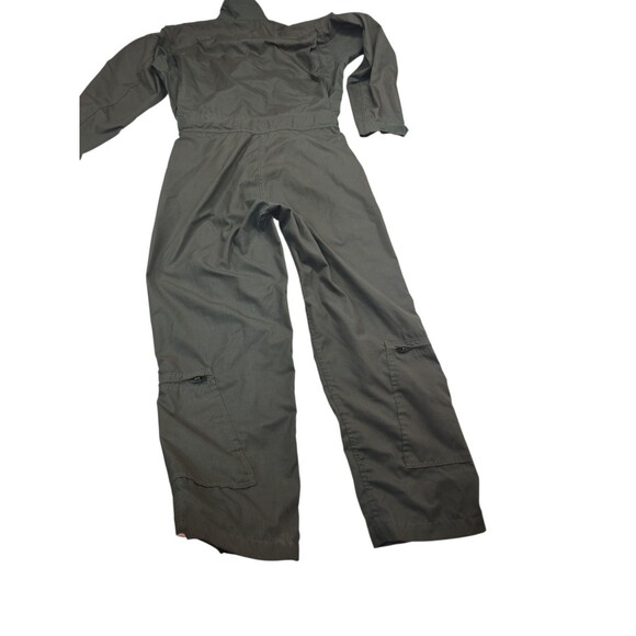 90's MILITARY FLYER'S SUMMER COVERALLS FLIGHT SUIT SIZE 44L Fire Resistant - Picture 10 of 16